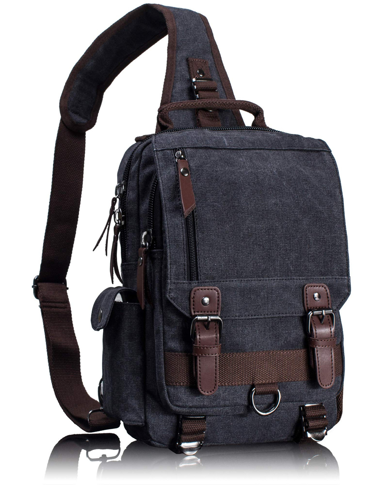Retro Canvas Messenger Crossbody Sling Shoulder Bag for Men & Women