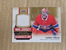 2021-22 Upper Deck Tim Hortons NHL Jersey Relics #J-CP Carey Price Card