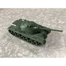 VTG 1960s Tim Mee Green Plastic M48 Patton Tank Army Military Vehicle Toy