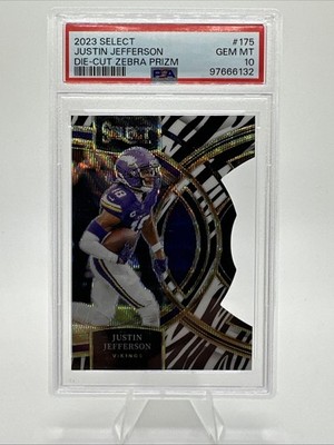 2023 Panini Select - Premier Level Justin Jefferson #175 Zebra