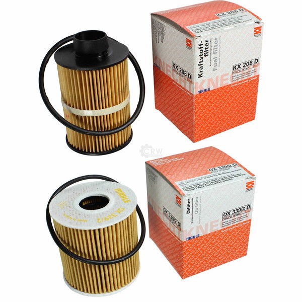 Mahle / Knecht Set Filterpaket Kraftstofffilter KX 208D ÖLfilter OX 339/2D-image
