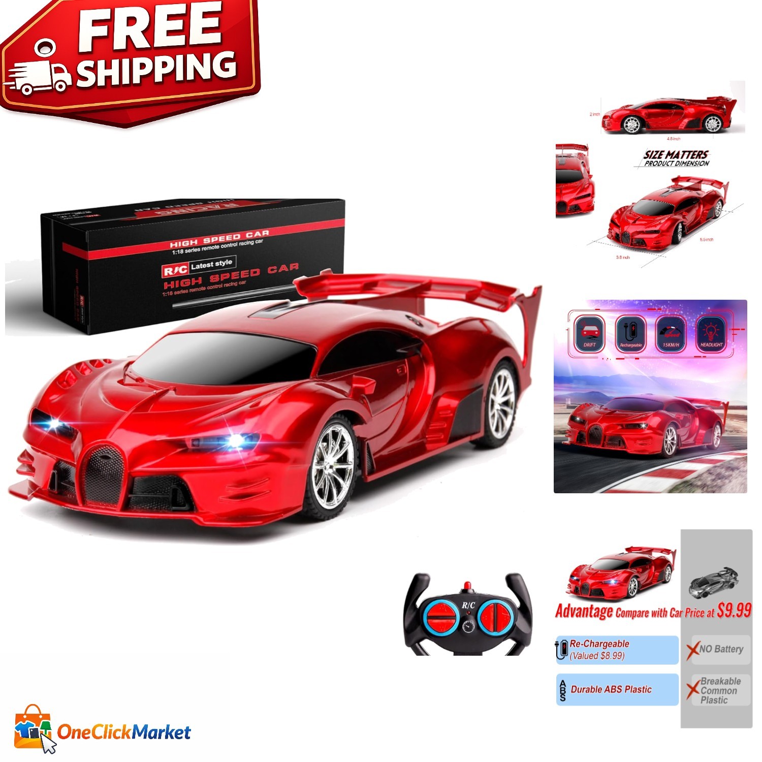 For Kids - Rechargeable, 18 Km/h Speed, Perfect Gift