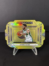 2020-21 Panini Obsidian - Eclipse Jayson Tatum #18 Electric Etch Green Flood