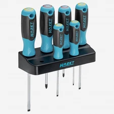 Hazet 811SH-1/7 Slotted/Phillips Screwdriver Set with Holder, 7 Pieces