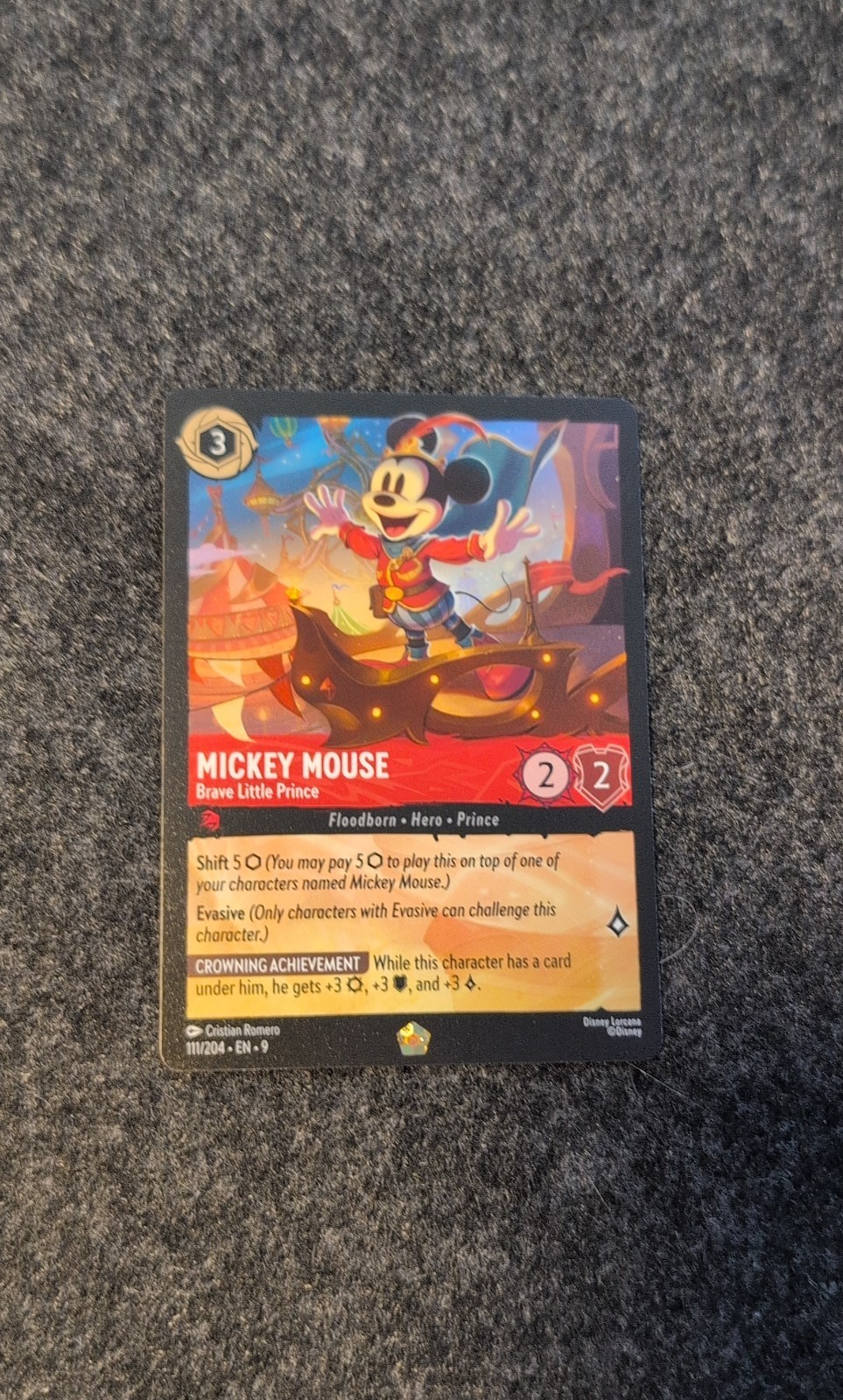Mickey Mouse - Brave Little Prince 111/204 Fabled Regular