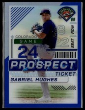2024 Panini Prospect Edition #177 Gabriel Hughes Blue Holo #/149