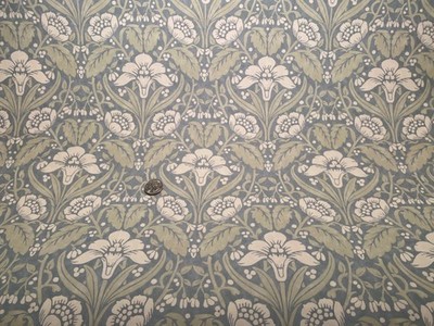 1 Roll GP&J BAKER, UK BW45101.3.0  IRIS MEADOW Aqua Green Wallpaper  $348 Retail