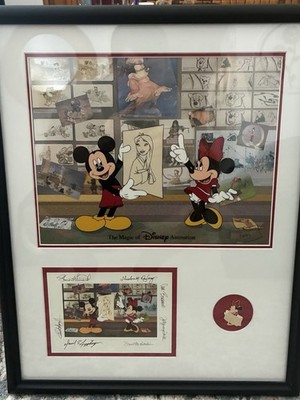 Disney Animation Art Gallery Studios Stories Mickey Mulan Pin Signed Framed Cel