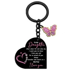 To My Daughter Daughter Keychain Gifts From Mom Dad