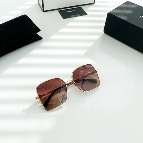 NEW IN BOX! AUTHENTIC CHANEL SQUARE SUNGLASSES CH4288Q in BROWN (58-16-140) - Picture 3 of 9