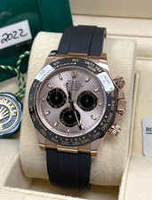 ROLEX DAYTONA ROSE GOLD OYSTERFLEX SUNDUST 2022 BOX AND CARD 116515LN 40MM