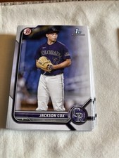 2022 Bowman Draft (32) Cards #BD-174 Jackson Cox (ROCKIES) 1st Bowman Card