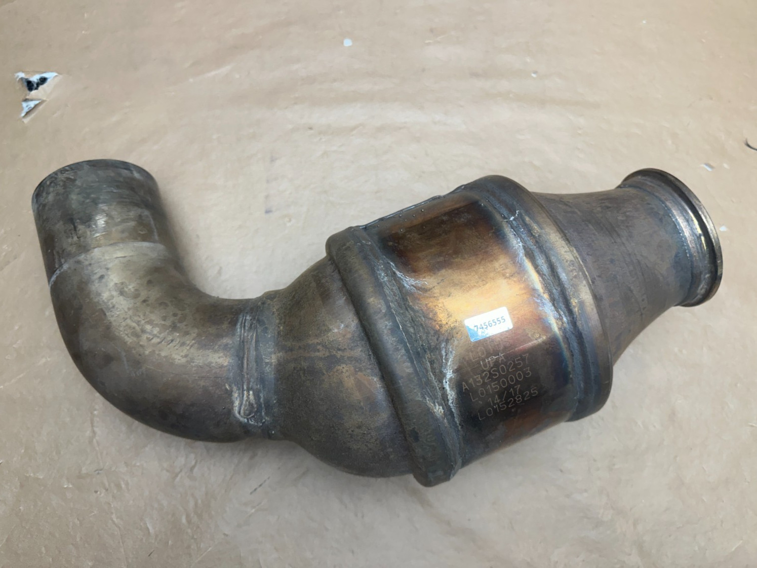 2016-2021 LOTUS EVORA 400 GT REAR EXHAUST SYSTEM MUFFLER PIPE OEM A132S0257