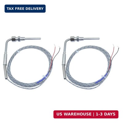 2 Pieces K-Type Exhaust Temperature Thermocouple Probe for Automotive Exhaust Te