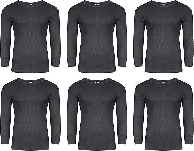 Mens Thermal Shirts Base Layer Waffle Knit Long Sleeve Underwear Set of x6
Opens in a new window or 