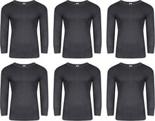 Mens Thermal Shirts Base Layer Waffle Knit Long Sleeve Underwear Set of x6