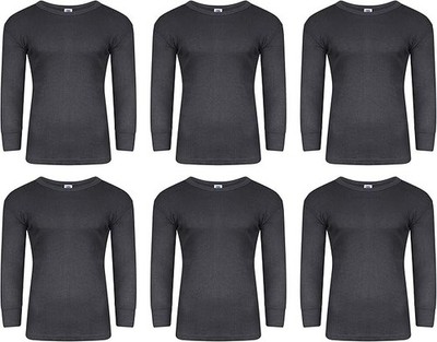 Herren Thermo Shirts Basisschicht Waffel Strick Langarm Unterwäsche Set x6