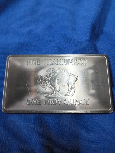 American Buffalo .999 Pure Titanium Bullion Bar 1 oz