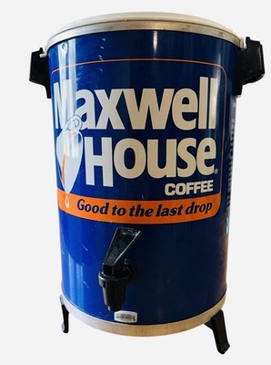 Vintage Maxwell House Coffee Pot Maker 30 Cup Metal Percolator West Bend Works