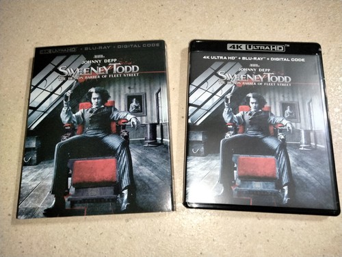 LIKE NEW Sweeney Todd The Demon Barber of Fleet Street 4K Ultra HD/Blu-ray/Slip