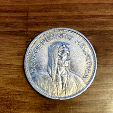 1933B Helvetica-Swiss 5 francs-circulated