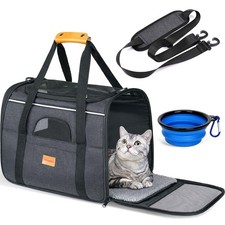 Cat Carrier - Cat Carrier Soft for Small or Medium Cats up to 16lbs, with Sid...