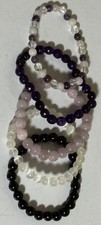 Set Of 5 Beaded Stone Bracelets