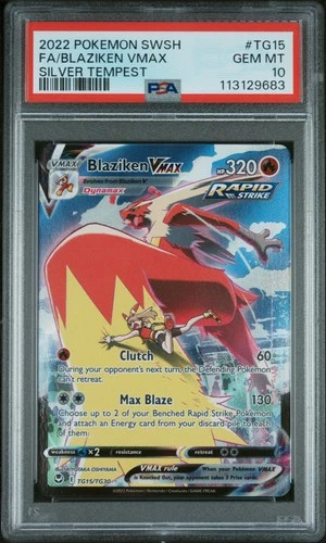 Pokemon Blaziken Vmax Silver Tempest TG15/TG30 PSA 10
