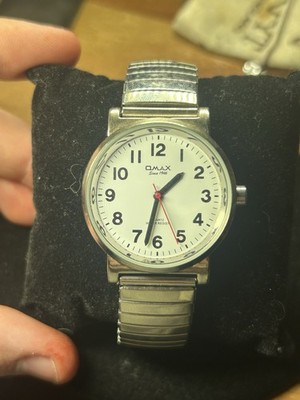 OMAX Men s Quartz Watch Stainless Steel White Dial Japan Movt