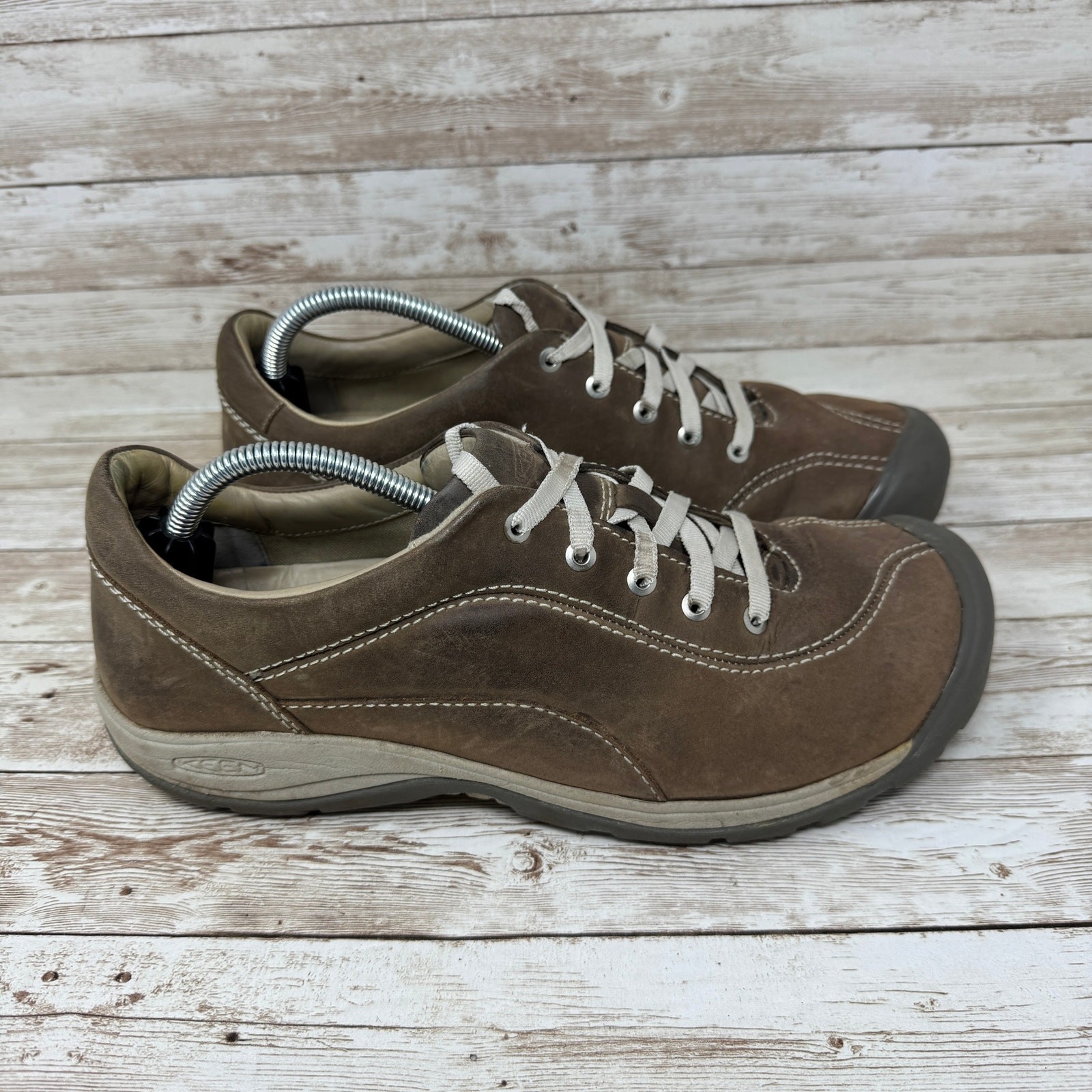 Scarpe da trekking KEEN Presidio II 1018316 in pelle marrone outdoor da donna taglia 9