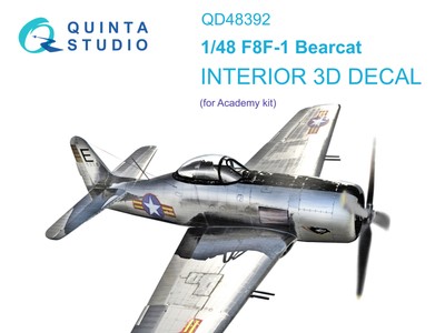 Quinta Studio 1/48 F8F-1 Bearcat 3D-gedrucktes & farbiges Interieur...