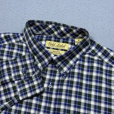 Roundtree Yorke Gold Label Shirt Mens M Perfect Performance Non Iron Plaid