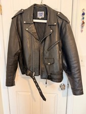 Real genuine leather motorcycle / biker jacke...