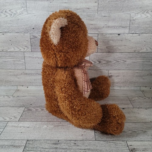 Aurora Teddy Bear Super Soft Plush Stuffed Animal Bow 10" - Picture 6 of 11