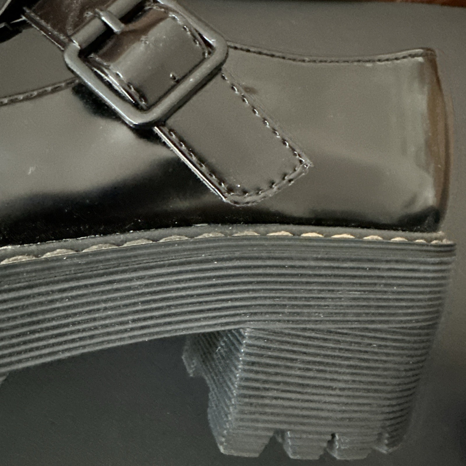 Steve Madden Shoes 7M  Chunky Mary Jane Black Platform Block Heel Madden Girl