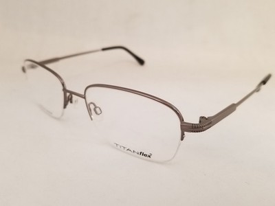 new TURA Titan Flex M964 Titanium eyeglasses frame Gunmetal MEN 53mm Half Frame