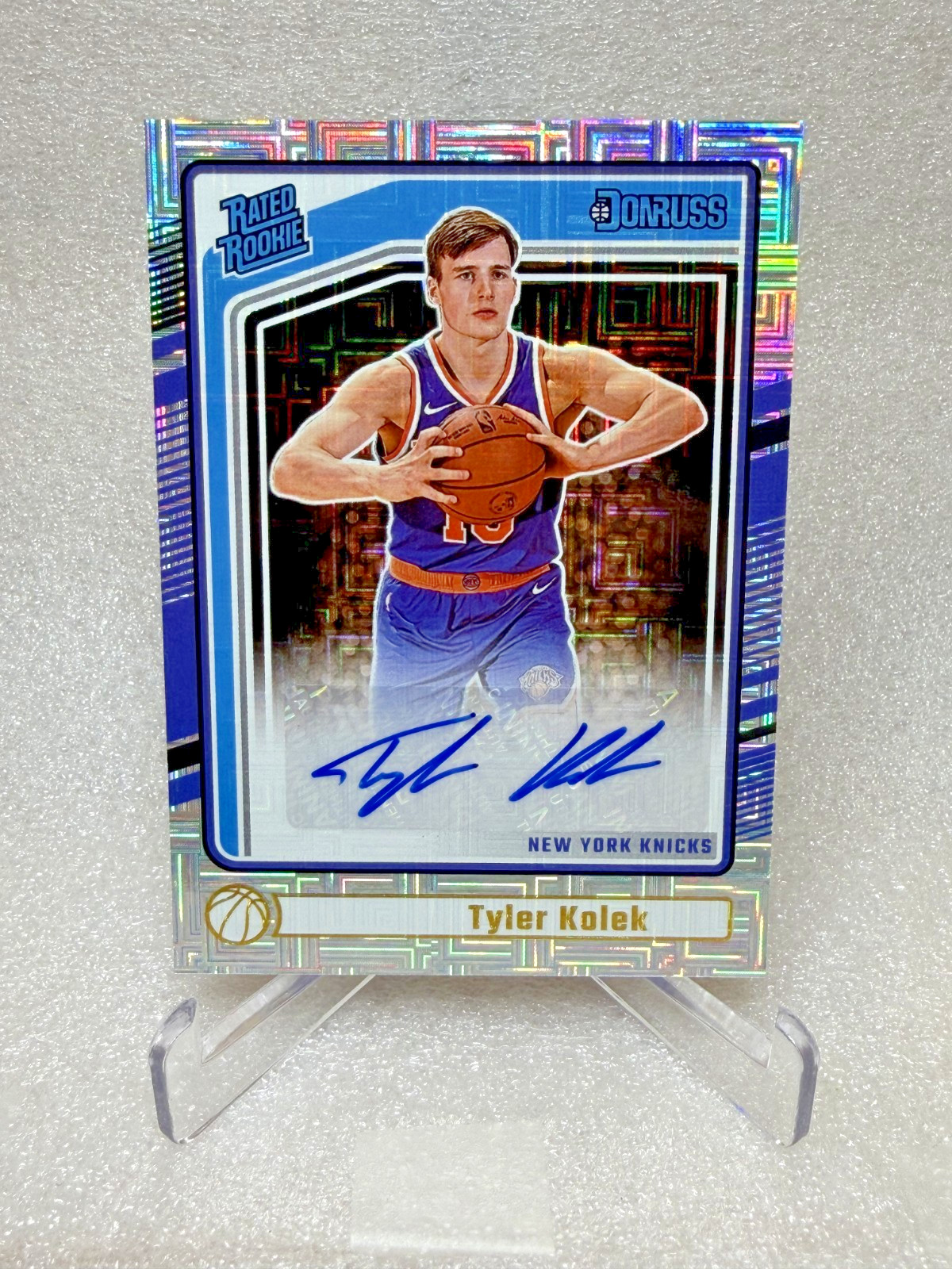 2024-25 Panini Donruss Tyler Kolek Rated Rookie Choice Auto #272 Knicks