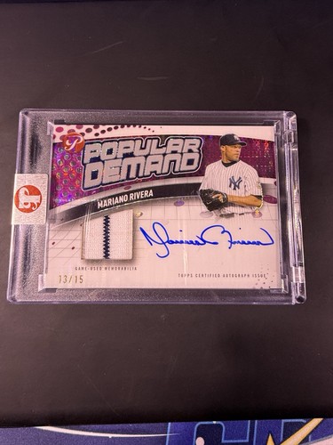 2026 Topps Pristine - Popular Demand Autograph Relics Mariano Rivera Pink /15