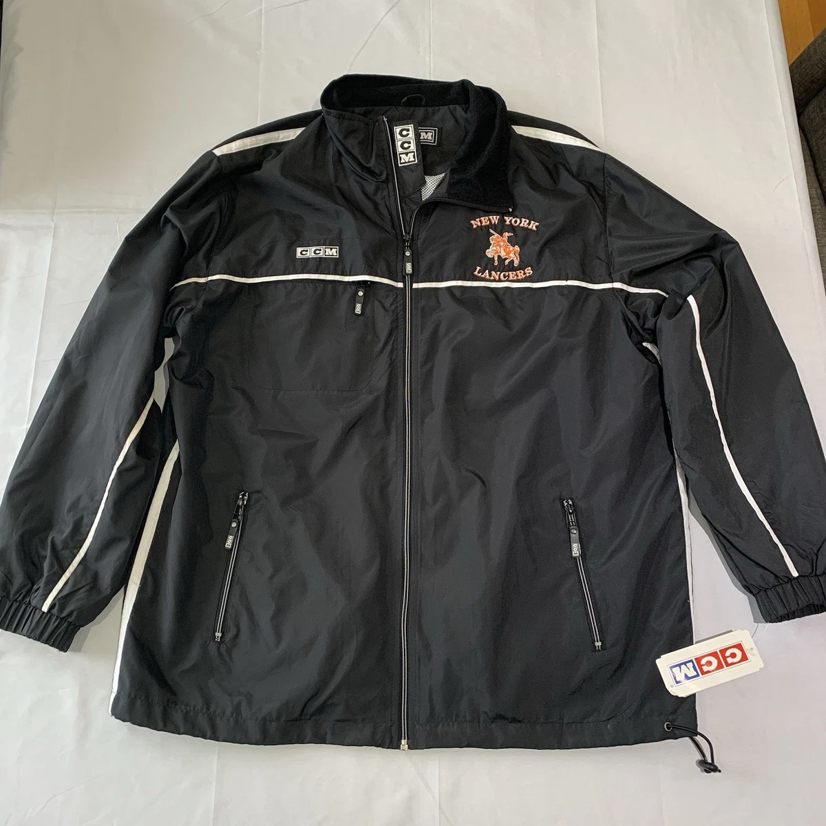 Veste De Survêtement CCM Homme, Taille M, Bleu, Fermeture éclair, Longue, En Polyester