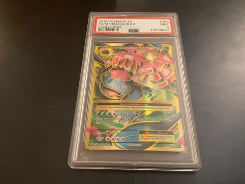 PSA 9 MINT M Venusaur EX (Full Art) 100/108 Evolutions Holo English