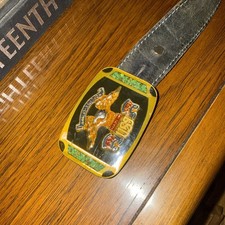 Vintage Collectible Harley Davidson Belt Buckle Rare Piece Gold Plate Embellish