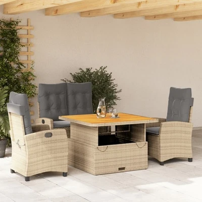Gartenmöbel Essgruppe Gartengarnitur Sitzgruppe Gartenset Poly Rattan vidaXL