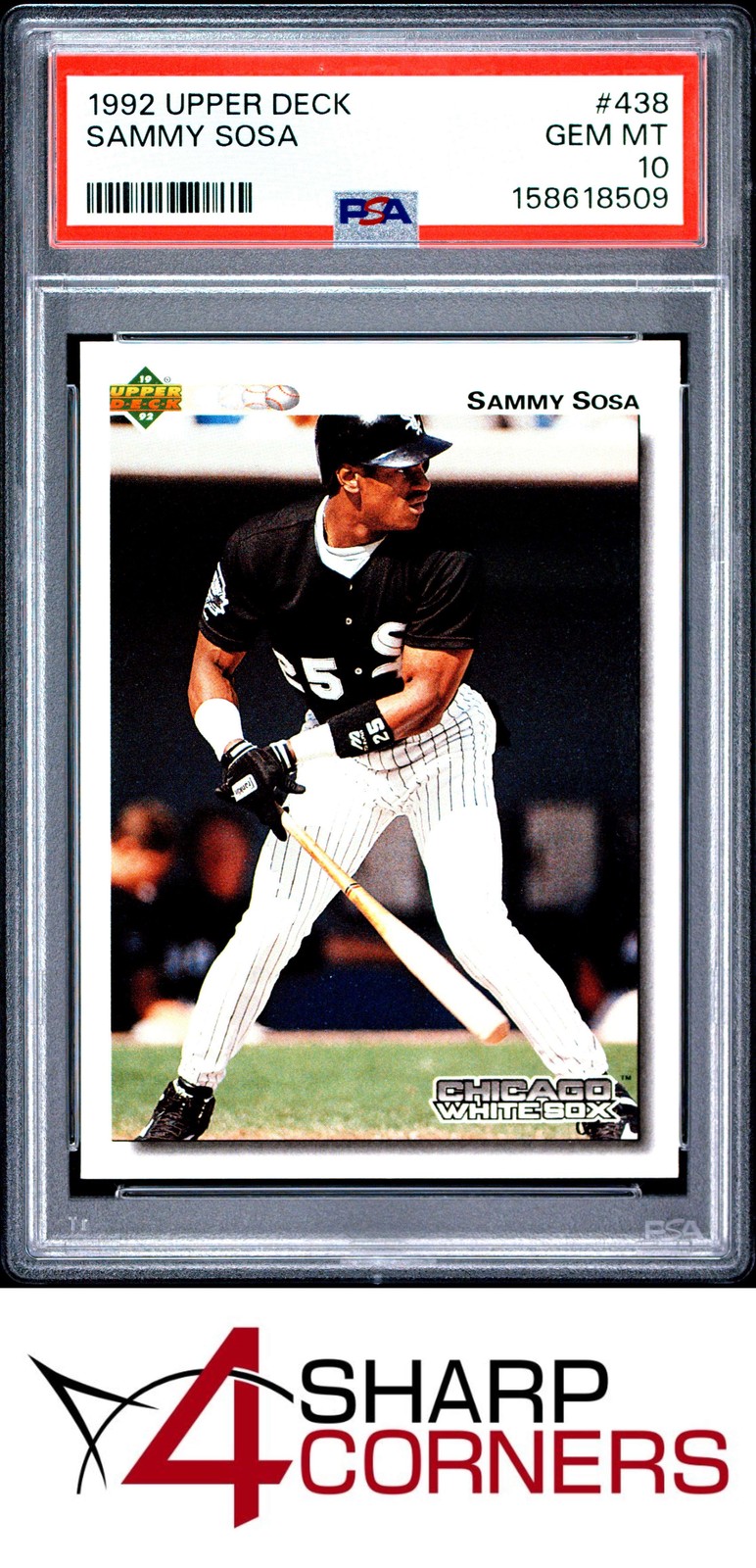 1992 UPPER DECK #438 SAMMY SOSA WHITE SOX PSA 10