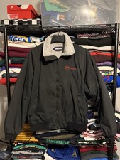 Vintage Toyota Mechanic Jacket Black Bomber Mens Large 90s TRD Racing Work