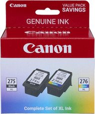Canon PG-275 XL / CL-276 XL Genuine Ink Value Pack 2 Cartridges , Compatible wi