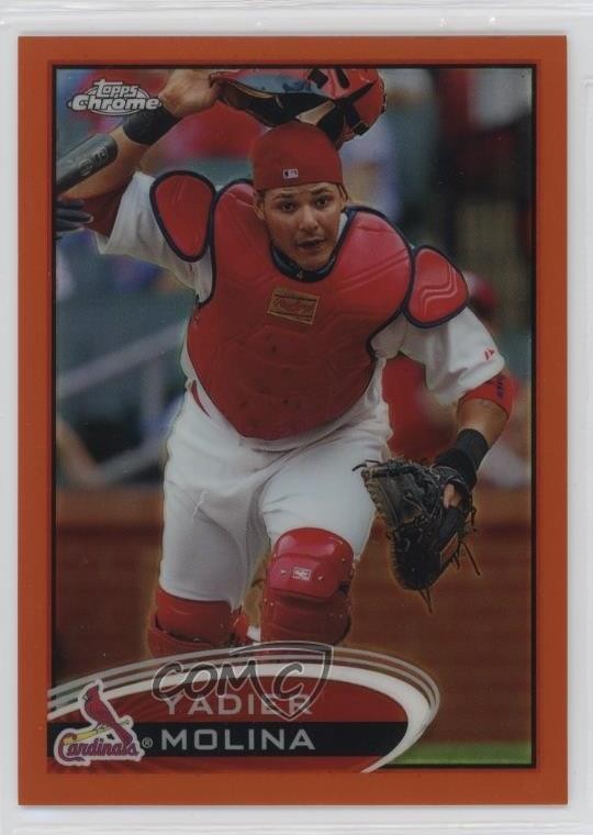 2012 Topps Chrome Retail Orange Refractor Yadier Molina #97