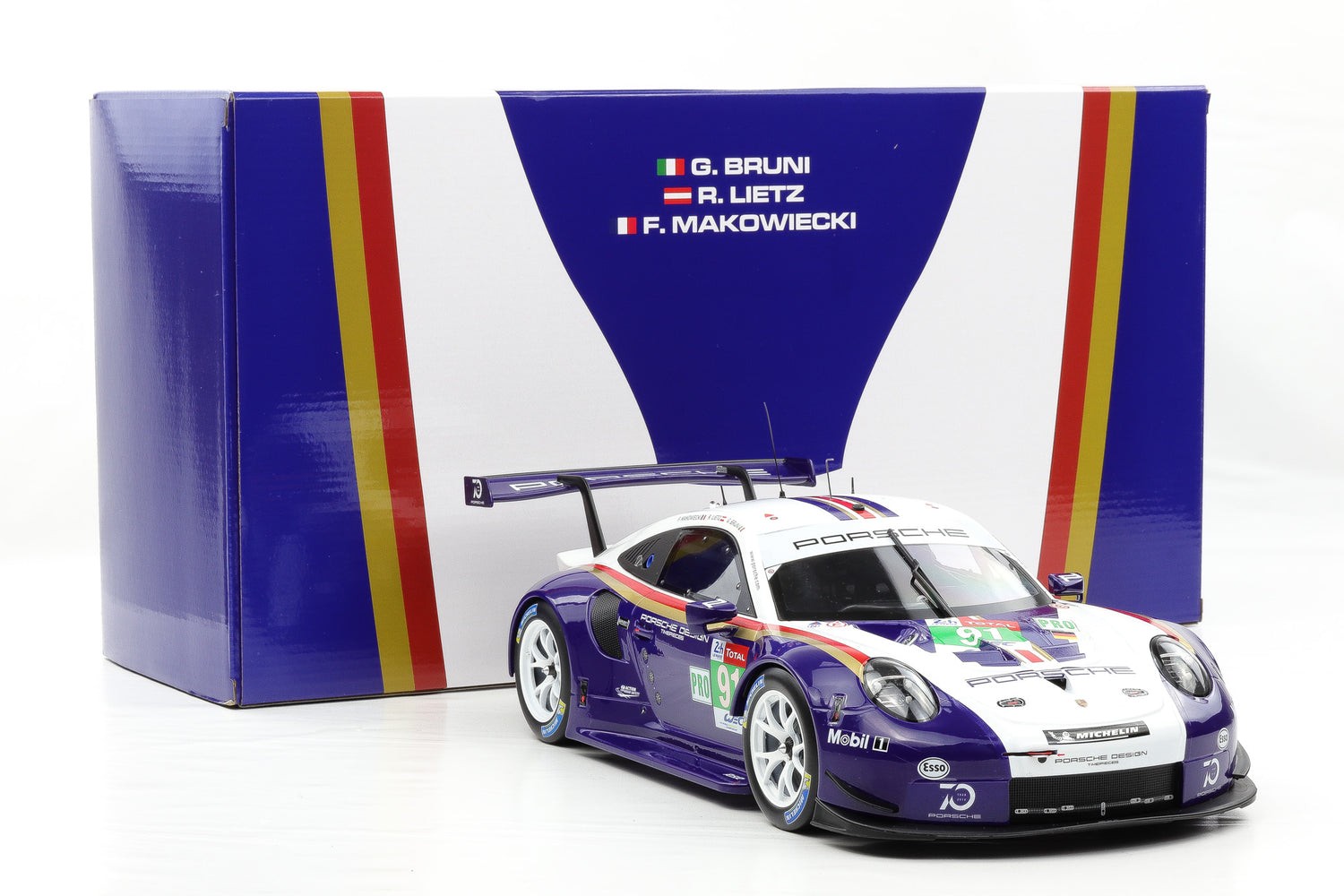 1:12 IXO Porsche 911 991 RSR #91 2Nd LMGTE Pro 24H LeMans 2018 Diecast