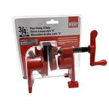 BESSEY H-Style 3/4 in. Black Pipe Clamp Fixture Set