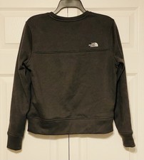 The North Face Fleece Crew Neck Pullover Sweatshirt Womens S Dark Grey Crop