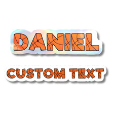 Custom Basketball Name Sticker Holographic or Vinyl | Personalized Sports Decal